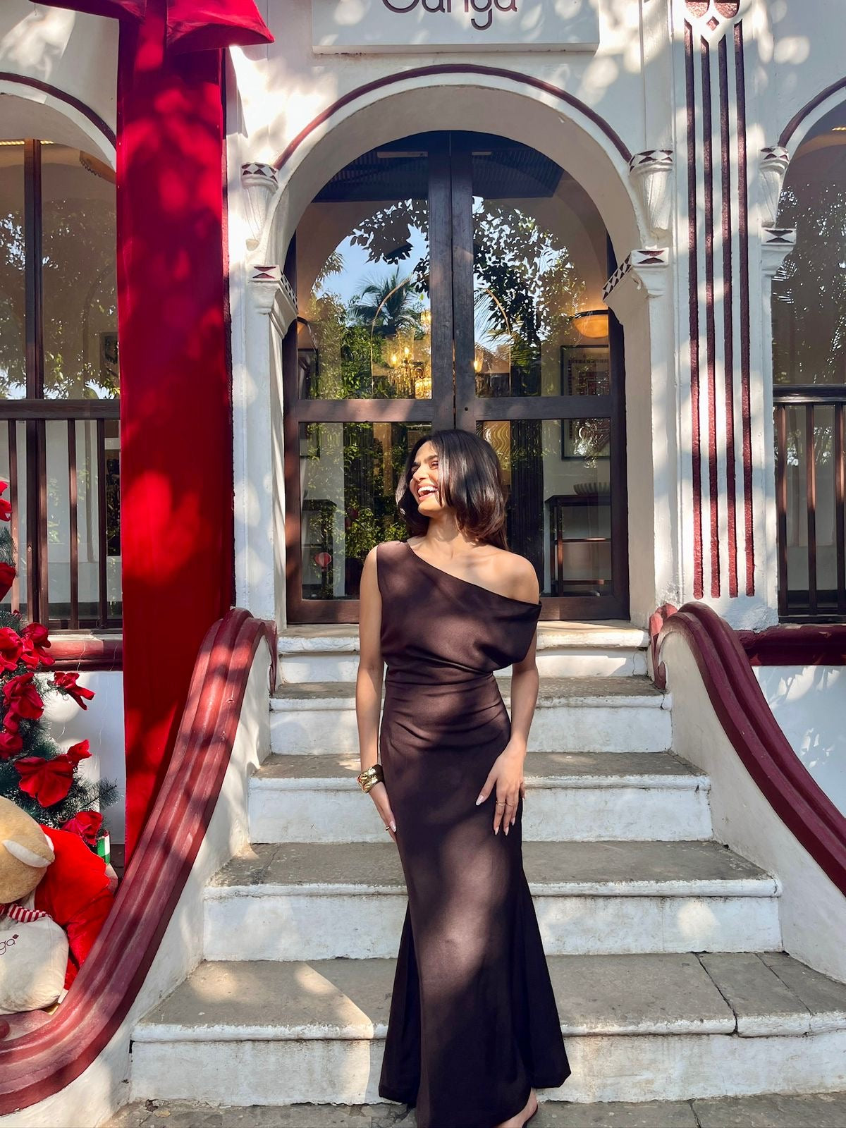 One Shoulder Drop Dress